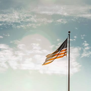 American Flag Against Sky